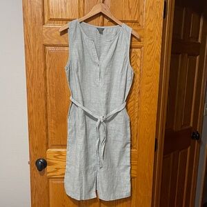 Eddie Bauer Light Green Sleeveless linen Midi Dress